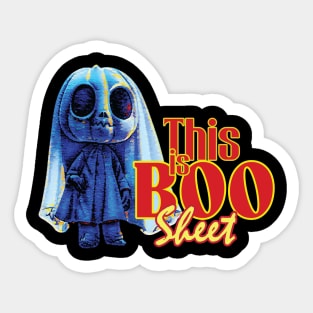 This Is Boo Sheet Ghost Retro Halloween Costume Sticker